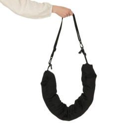 Cestovný vankúš cestovná rohovková opierka hlavy opierka krku úložný priestor na náplň čierna