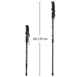 Nordic walking palice skladacie- 2 kusy čierne