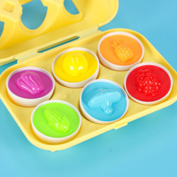 vzdelávacie puzzle triedič zápas tvary vajcia montessori ovocie zelenina 6ks