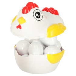 Vzdelávacie puzzle triedič zápas tvary vajcia 10 ks sliepka