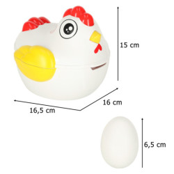 Vzdelávacie puzzle triedič zápas tvary vajcia 10 ks sliepka