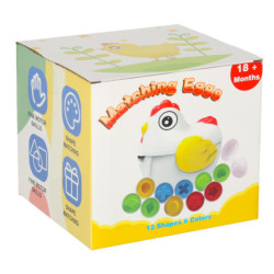 Vzdelávacie puzzle triedič zápas tvary vajcia 10 ks sliepka