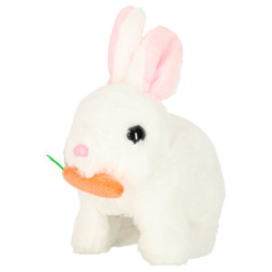 Plyšový králik mrkva chodí pohybuje ušami
