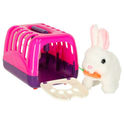 Plyšový králik mrkva chodí pohybuje ušami