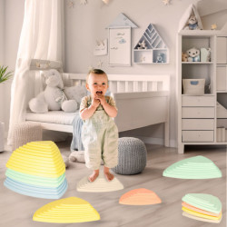 Senzorická dráha pre tréning rovnováhy 11 prvkov,  pastelová