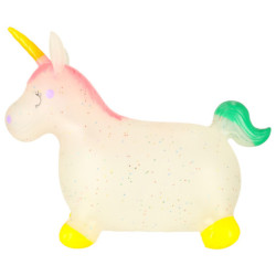 Detský skákací mostík s pumpou s gumovým jednorožcom