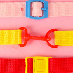 Senzorické zmyslové montessori manipulačné dosky na batoh ružové