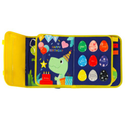 Zmyslová manipulačná doska montessori na batoh modrá