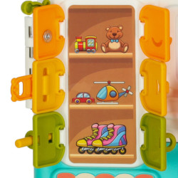 Senzorická manipulačná tabuľa montessori montessori kľučky medvedík XXL svetlo zvuk