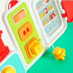 Senzorická manipulačná doska montessori kuchynské hodiny svetlo zvuk