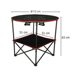 Cestovný skladací stolík + prepravná taška , čierny