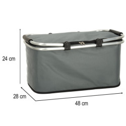 Tepelný skladací piknikový kôš- sivý