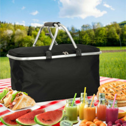 Tepelný skladací piknikový kôš- čierny