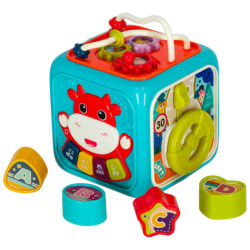 Vzdelávacia kocka interaktívne piano 6v1 Bibi-inn modrá