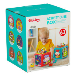 Vzdelávacia kocka interaktívne piano 6v1 Bibi-inn modrá