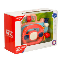 Detský interaktívny volant simulátor hudby zvuky ružová