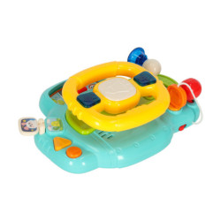 Detský interaktívny volant simulátor hudby znie modro