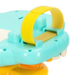 Detský interaktívny volant simulátor hudby znie modro