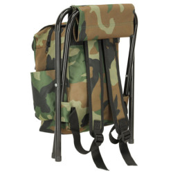 Turistické kreslo bez chrbta s batohom