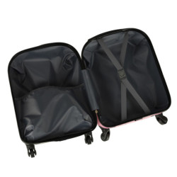 Detský cestovný kufor na kolieskach mačka,  ružová