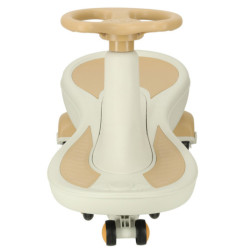 Odrážadlo svietiace LED kolesá s hrajúcou hudbou, zlato- biela