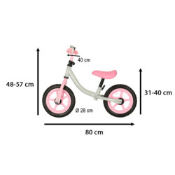 Odrážadlo TRIKE FIX BALANCE  bielo-ružový