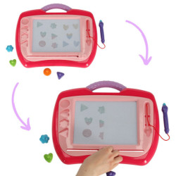 Magnetická tabuľa na kreslenie plniace pero pečiatky ružová