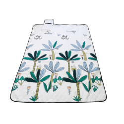 Plážová podložka pikniková prikrývka kempovanie palmy 150x200