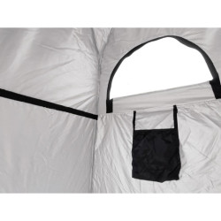 Stanová sprcha šatňa prenosné wc čierna