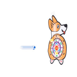 Šípky na suchý zips bezpečný terč, Corgi