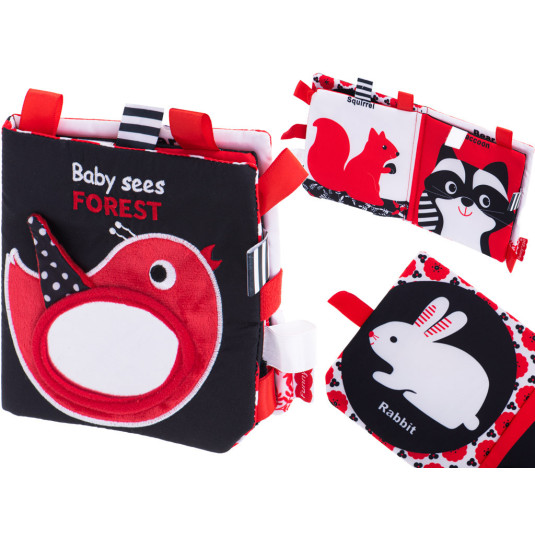 Senzorické značky na uhryznutie knihy Kontrastný les