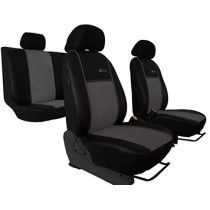 Poťahy pre HYUNDAI I20 III (od 2020) Exclusive Alcantara (Alcantara-koža) slabo šedá (vyp)