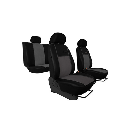 Poťahy pre HYUNDAI I20 III (od 2020) Exclusive Alcantara (Alcantara-koža) slabo šedá (vyp)