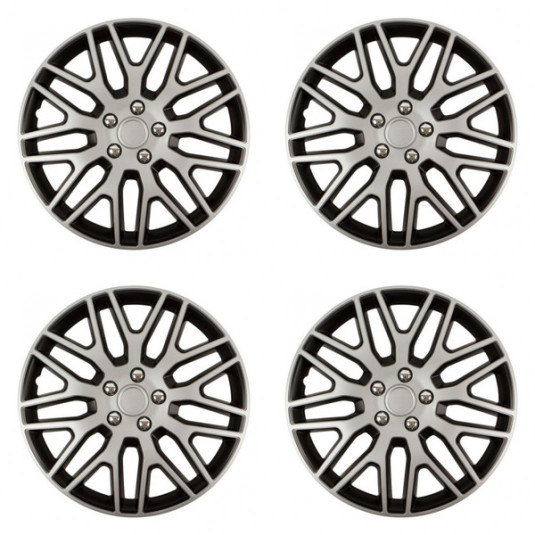 Puklice pre Škoda 16 Dakar NC silver and black