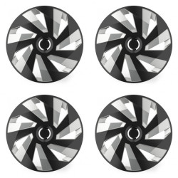 Puklice pre Škoda 16 Vector RC black and silver