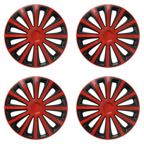 Puklice pre Škoda 16 TREND red and black