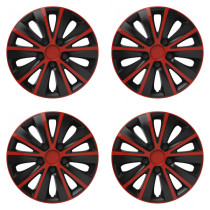 Puklice pre Škoda 16 RAPIDE red and black