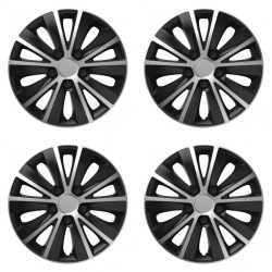 Puklice pre Škoda 16 RAPIDE silver and black