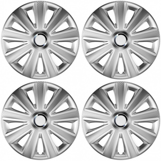 Puklice Aviator carbon RC 15 silver VERSACO