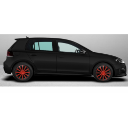 Puklice pre Škoda 15 TREND red and black