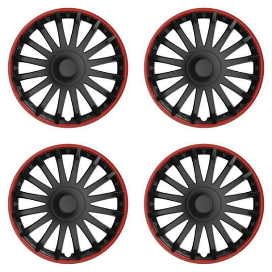 Puklice pre Škoda 15 CRYSTAL RO black