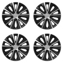 Puklice pre Škoda 15 RAPIDE silver and black