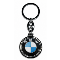 Kľúčenka živicová BMW okrúhla čierna