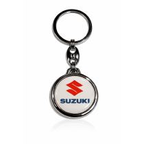 Kľúčenka živicová Suzuki okrúhla biela