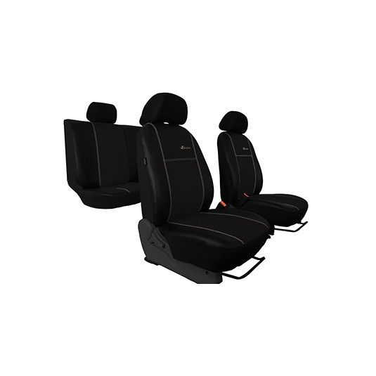Výpredaj Poťahy pre VOLKSWAGEN GOLF VI (2008-2012) Exclusive Alcantara (Alcantara-koža) čierne (vyp)