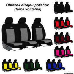 Poťahy pre VOLKSWAGEN VW T6 2+1 (od 2015) Elegance (velour-velour)