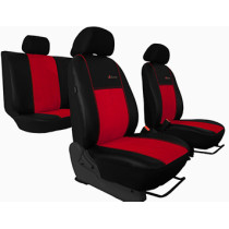 Poťahy pre HONDA JAZZ IV (2015-2020) Exclusive Alcantara (Alcantara-koža) červené (vyp)