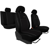 Poťahy pre TOYOTA COROLLA SEDAN XI (2013-2018) Exclusive Alcantara (Alcantara-koža) čierna (vyp)