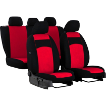 Autopoťahy Tuning 100% červeno-čierne (velour-textil)