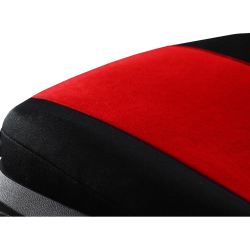 Autopoťahy Tuning 100% červeno-čierne (velour-textil)